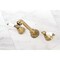 Kingston Brass Roman Tub Faucet, Antique Brass, Wall Mount KS7023PL - alternate 3